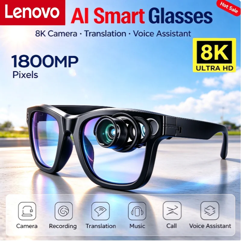 Lenovo AI Smart Glasses 8K 4K  - Smart Glasses Lens review and price
